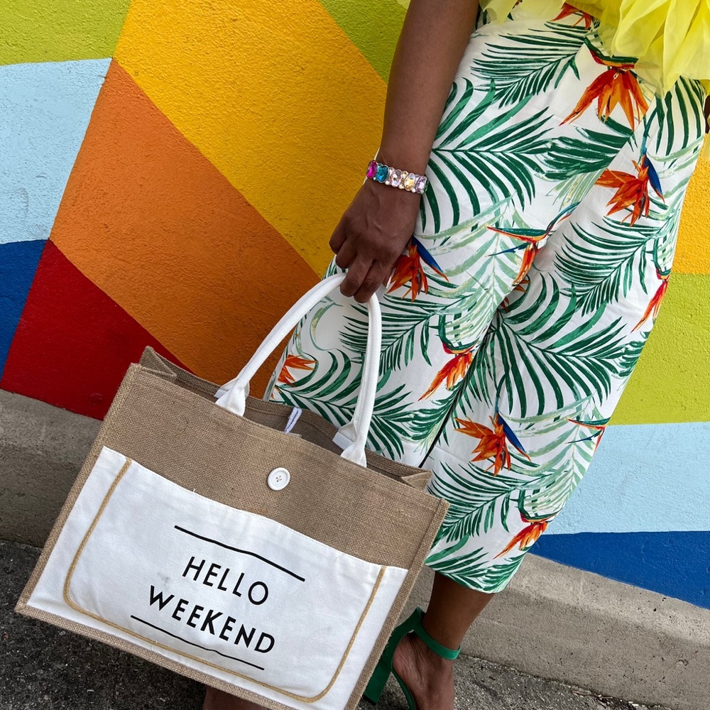 Hello Weekend Tote Bag